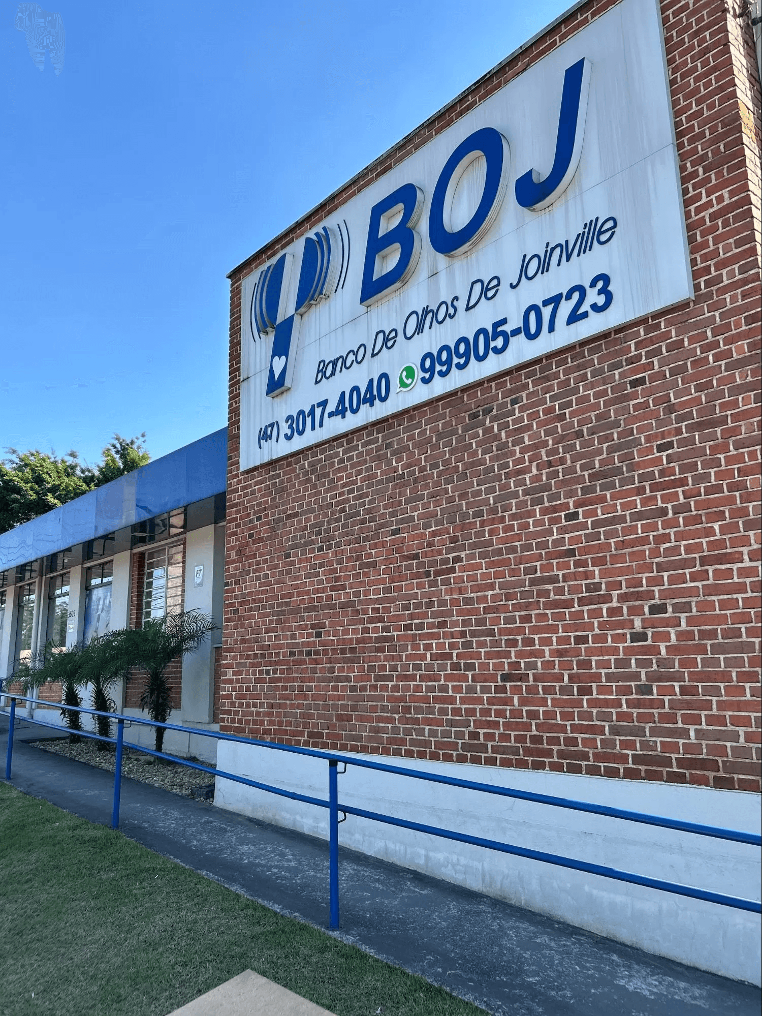 Fachada do Banco de Olhos de Joinville